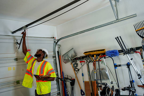 Professional Garage Door Roller Replacement technician working in Head of the Harbor, NY
